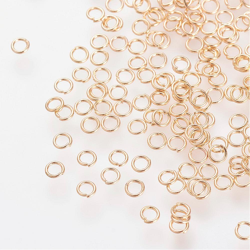 PandaHall 304 Stainless Steel Jump Rings, Close but Unsoldered Jump Rings, Real Gold Plated, 2.5x0.5mm; 1.5mm inner diameter Stainless Steel...