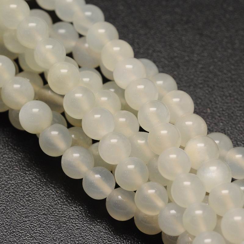 PandaHall Round Natural Moonstone Bead Strands, Grade A, 6mm, Hole: 1mm; about 73pcs/strand, 15.74" Moonstone Round
