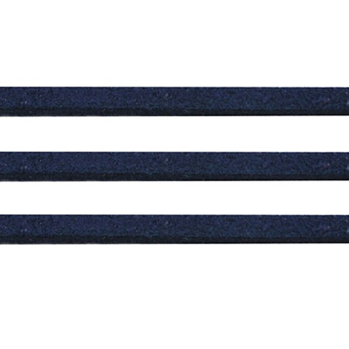 PandaHall DarkBlue Tone Suede Cord, Faux Suede Lace, about 1m long, 2.5mm wide, about 1.4mm thick, 1m/Strand Suede Blue