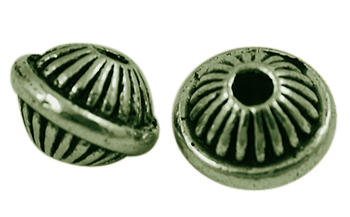 PandaHall Tibetan Silver Bead Spacers, Bicone, Lead Free & Nickel Free & Cadmium Free, Antique Bronze, 7x5mm, Hole: 1.5mm Alloy Bicone