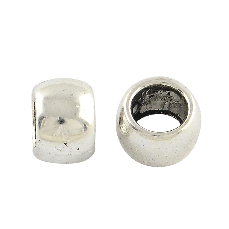 PandaHall Tibetan Style Alloy European Beads, Large Hole Rondelle Beads, Lead Free & Cadmium Free, Antique Silver, 7x5mm, Hole: 5mm; about...