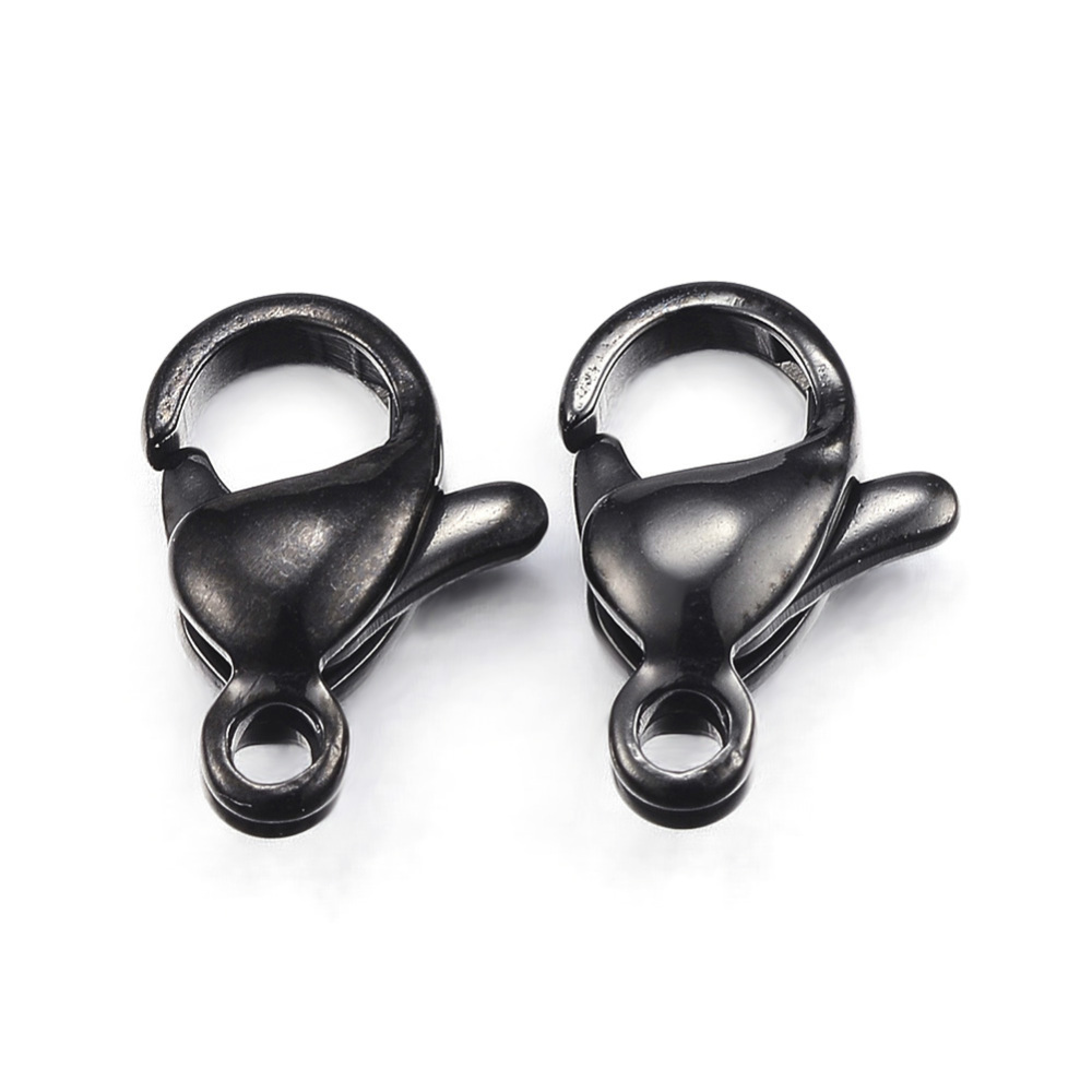 PandaHall 304 Stainless Steel Lobster Claw Clasps, Gunmetal, 10x6.5x3.5mm, Hole: 1.5mm Stainless Steel Others