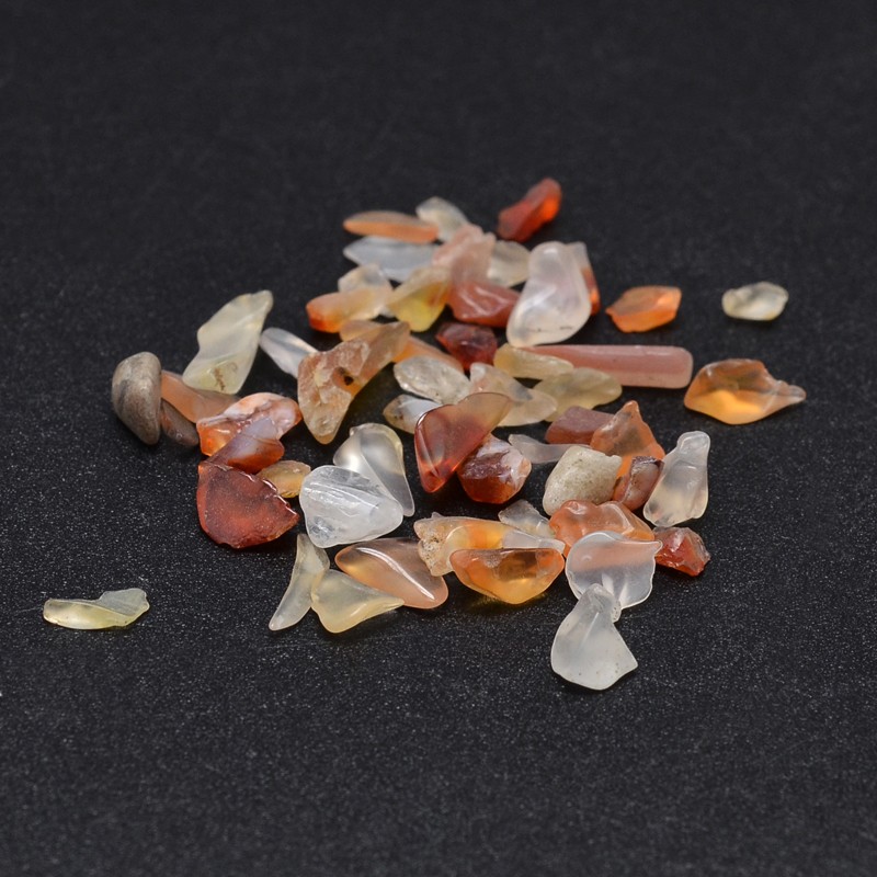 PandaHall Natural Carnelian Chip Beads, No Hole/Undrilled, Dyed & Heated, 2~8x2~4mm; about 170pcs/10g Carnelian Chip
