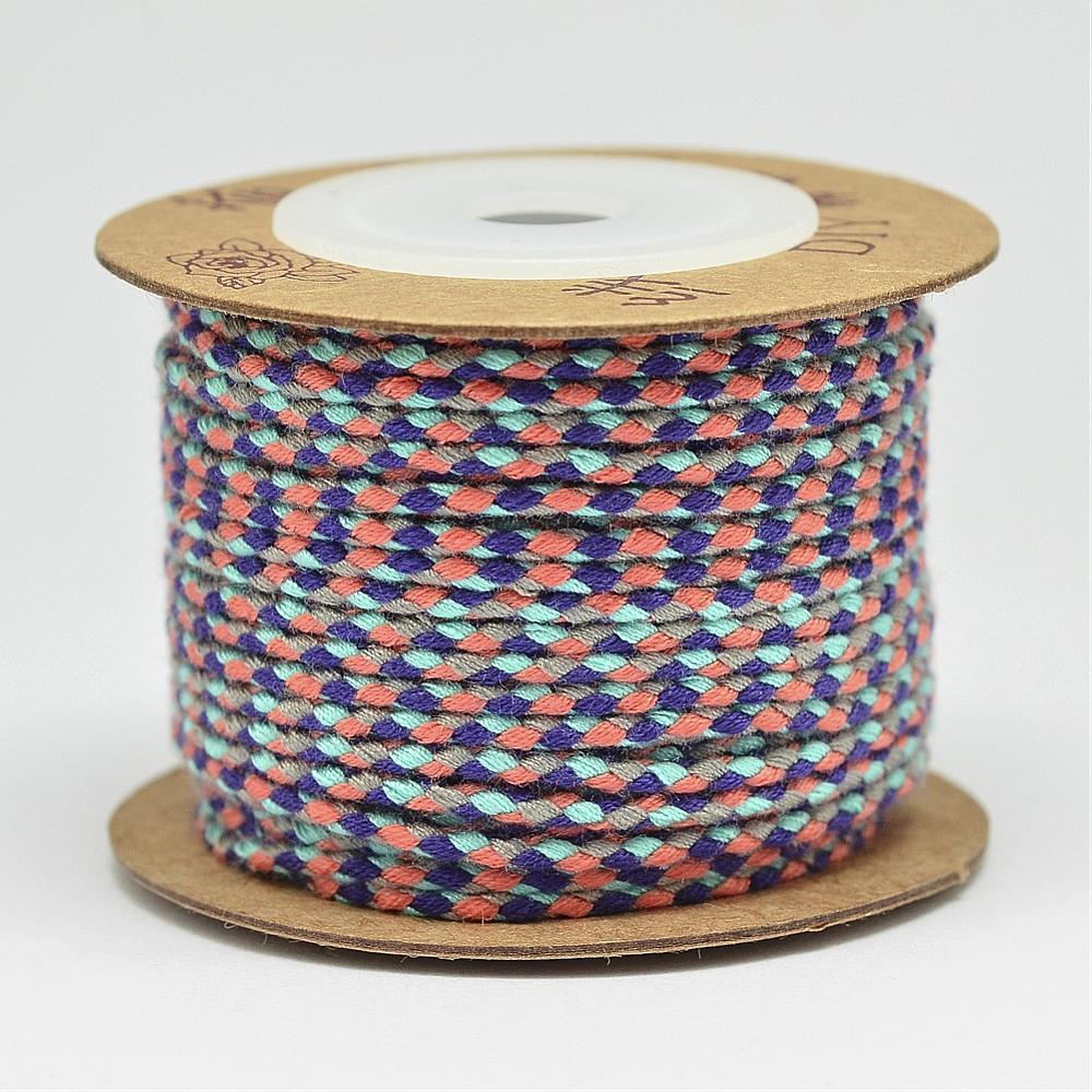 PandaHall Nylon Thread, Colorful, 2mm, about 20yards/roll Nylon