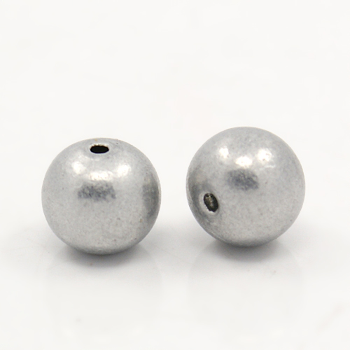 PandaHall 8MM Gray Aluminum Round Beads For Jewelry Making Embellishments DIY Craft, 8mm, Hole: 1.2mm Aluminum Round Gray