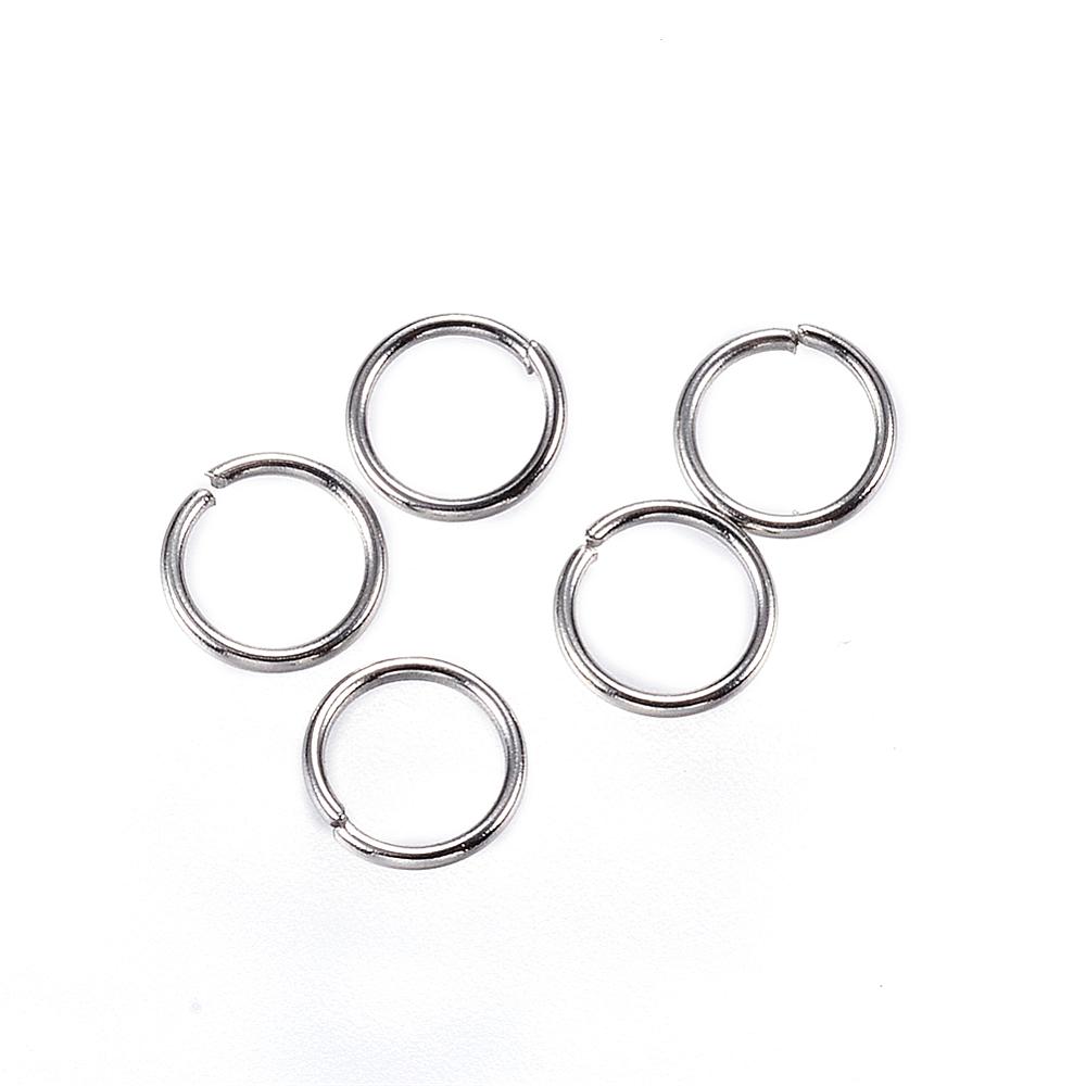 PandaHall 304 Stainless Steel Jump Rings, Close but Unsoldered Jump Rings, Stainless Steel Color, 5x0.6mm; about 3.8mm inner diameter...