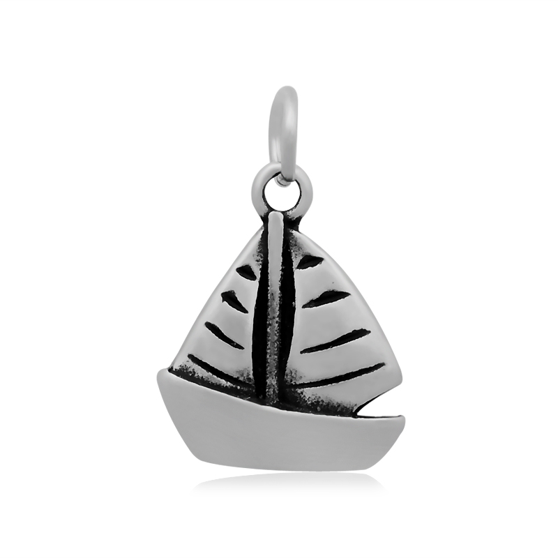 PandaHall Sailing 316 Stainless Steel Pendants, Antique Silver, 26x17mm, Hole: 6mm Stainless Steel Vehicle