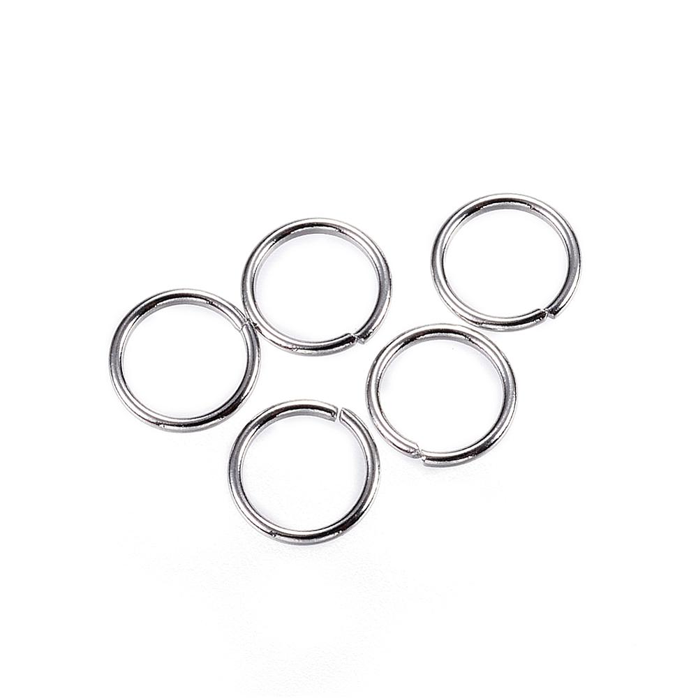 PandaHall 304 Stainless Steel Jump Rings, Close but Unsoldered Jump Rings, Stainless Steel Color, 6x0.7mm; about 4.6mm inner diameter...