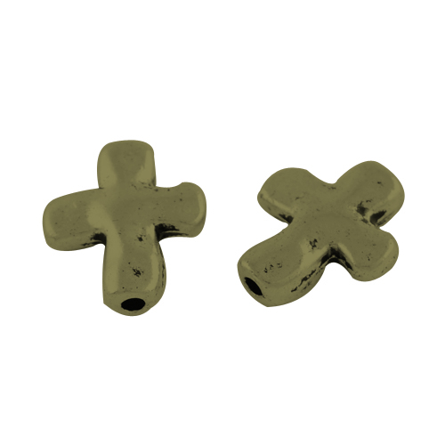 PandaHall Tibetan Style Alloy Beads, Cross, Cadmium Free & Nickel Free & Lead Free, Antique Bronze, 13x11.5x3.5mm, Hole: 1.5mm Alloy Cross