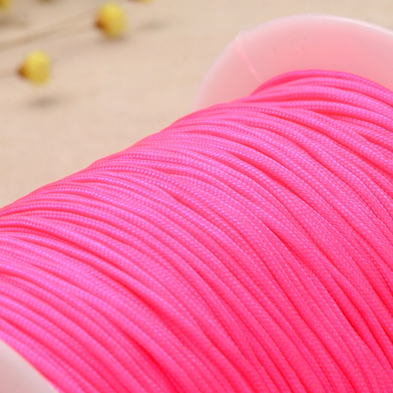 PandaHall Polyester Cord, Magenta, 1.5mm, 150meter/roll Polyester Pink