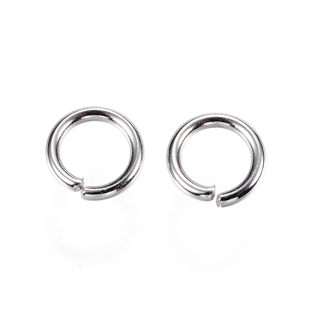 PandaHall 304 Stainless Steel Jump Rings, Close but Unsoldered Jump Rings, Stainless Steel Color, 9x1.5mm; about 6mm inner diameter...