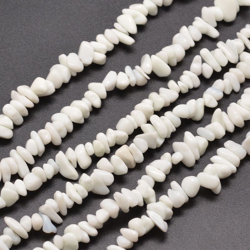 PandaHall Natural Porcelain Chip Bead Strands, 5~8x5~8mm, Hole: 1mm; about 31.5" Others Chip