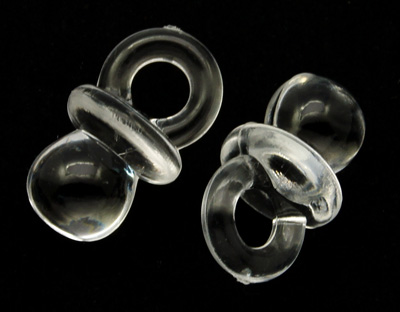 PandaHall Clear Acrylic Pendants, Nipple, about 12mm wide, 21mm long, hole: 5mm Acrylic Others Clear