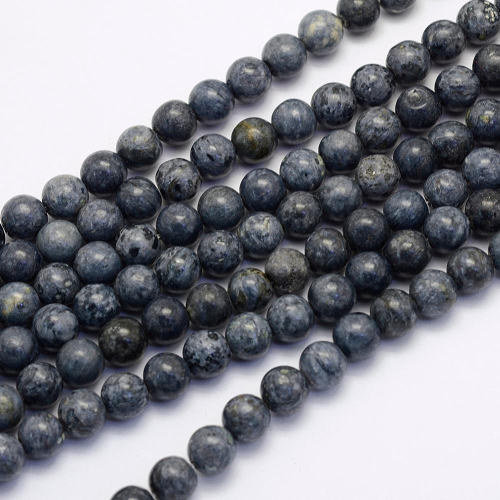 PandaHall Natural Crazy Agate Beads Strands, Round, Dyed & Heated, Black, 8~8.5mm, Hole: 1mm; about 47pcs/strand, 14.9''(38cm) Crazy Agate...