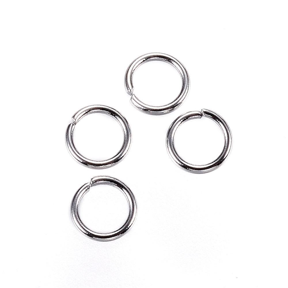 PandaHall 304 Stainless Steel Jump Rings, Close but Unsoldered Jump Rings, Stainless Steel Color, 4x0.6mm; about 2.8mm inner diameter...