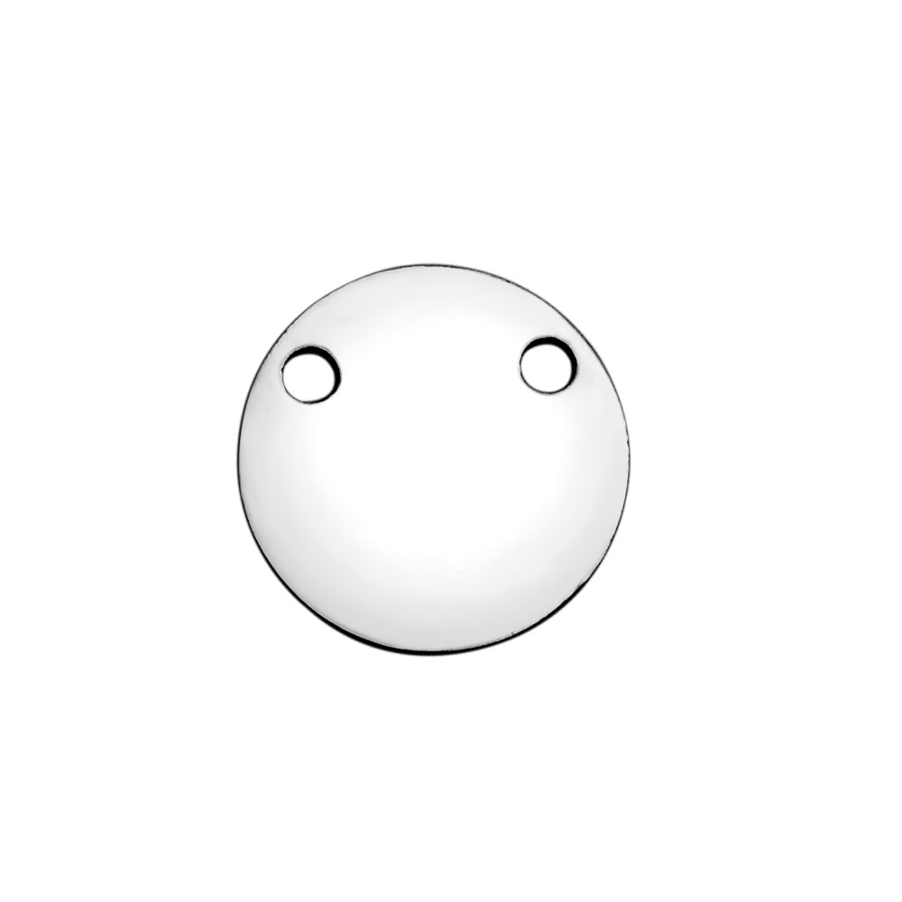PandaHall 304 Stainless Steel Charms, Flat Round, Stainless Steel Color, 11.7x1mm, Hole: 1.5mm Stainless Steel Flat Round