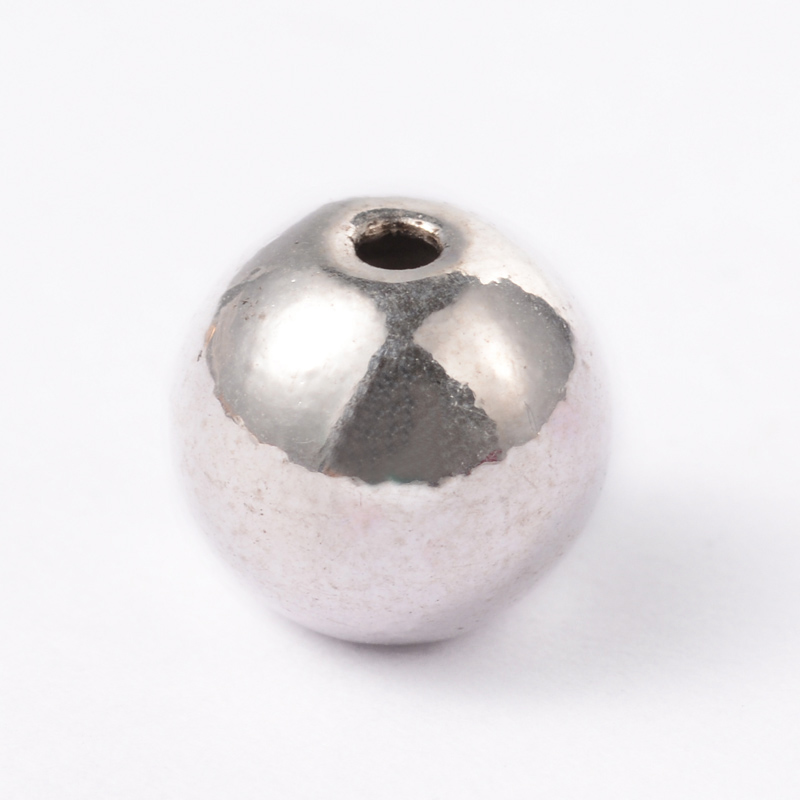 PandaHall Tibetan Style Alloy Round Beads, Cadmium Free & Lead Free, Antique Silver, 8mm, Hole: 1.5mm Alloy Round