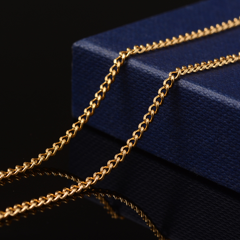 PandaHall 304 Stainless Steel Curb Chains Twisted Chains, with Spool, Faceted, Golden, 3x2x0.6mm; about 20m/roll Stainless Steel