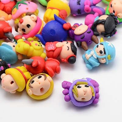 PandaHall Handmade Polymer Clay Beads, For Brilliant Jewelry Making, Mixed Color, 20~29x16~18x14~15mm, Hole: 1mm Polymer Clay Others...