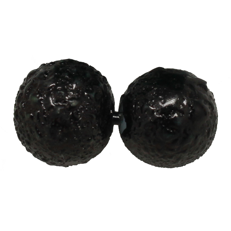 PandaHall Baking Painted Textured Glass Pearl Bead Strands, Round, Black, 8~8.5x7.5~8mm, Hole: 1.5mm; about 106pcs/strand, 31.4" Glass Round...