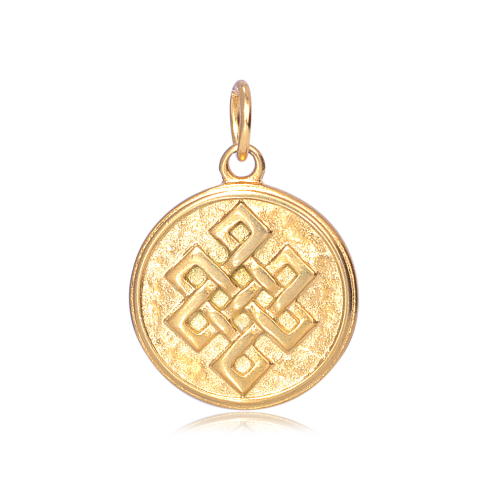 PandaHall 316 Stainless Steel Pendants, Flat Round, Golden, 23x19.5x2.5mm, Hole: 5mm Stainless Steel Flat Round