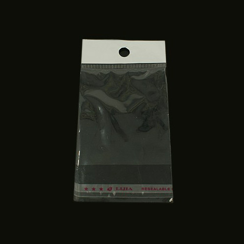 PandaHall Cellophane Bags, OPP Material, Adhesive, Clear, 6x13cm Cellophane Clear