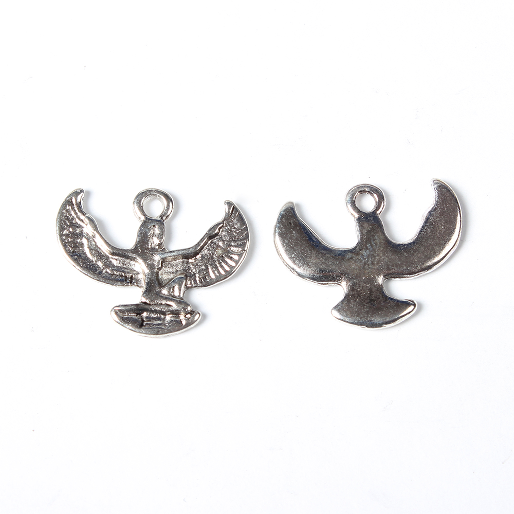 PandaHall Tibetan Styel Alloy Pendants, Eagle/Hawk, Lead Free and Cadmium Free, Antique Silver, 20x16x1.5mm, Hole: 2mm Alloy Animal