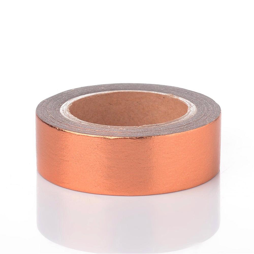 PandaHall DIY Scrapbook Decorative Adhesive Tapes, SandyBrown, 15mm; 10m/roll Paper Brown