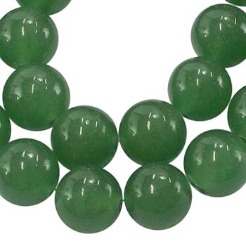 PandaHall Natural Dyed Jade Beads Strands, Green Aventurine, Round, about 10mm in diameter, hole: 1mm; about 39pcs/strand, 16" Green Jade...