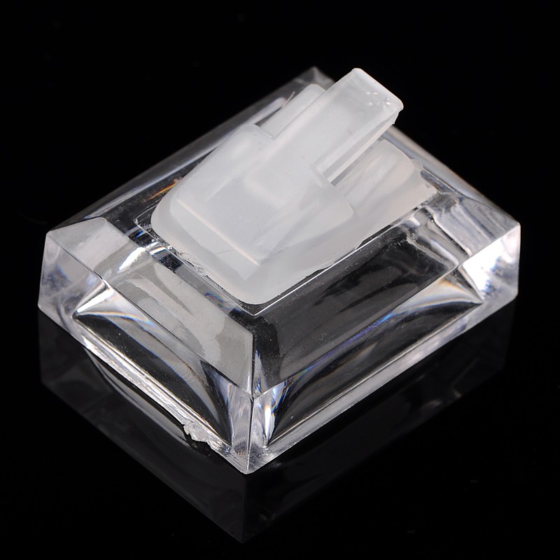 PandaHall Plastic Jewelry Displays, Rectangle, Clear, 37x30x10mm Plastic Clear