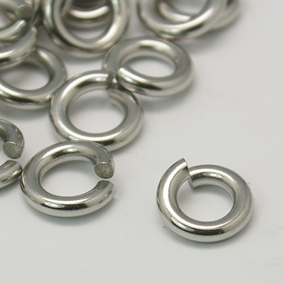PandaHall Stainless Steel Jump Rings, Steel 316, Stainless Steel Color, 2.2x10mm; about 5.6mm inner diameter Stainless Steel