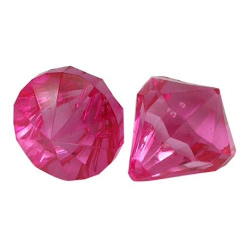 PandaHall Camellia Transparent Acrylic Faceted Drop Floating Bead Pendants, about 28mm wide, 31mm long, hole: 3mm Acrylic Drop Pink