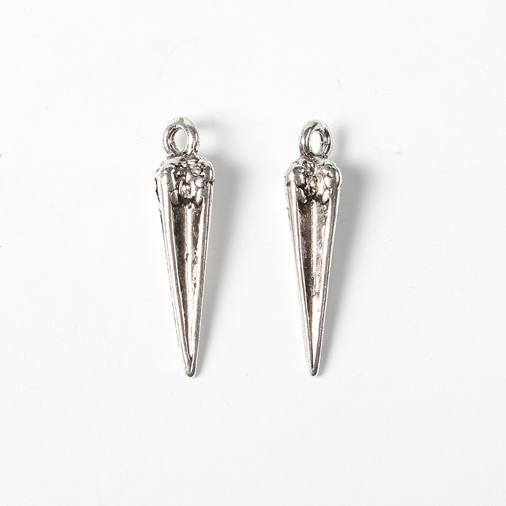 PandaHall Alloy Pendants, Lead Free and Cadmium Free, Pepper, Antique Silver, 22x5mm, Hole: 2mm Alloy Vegetables