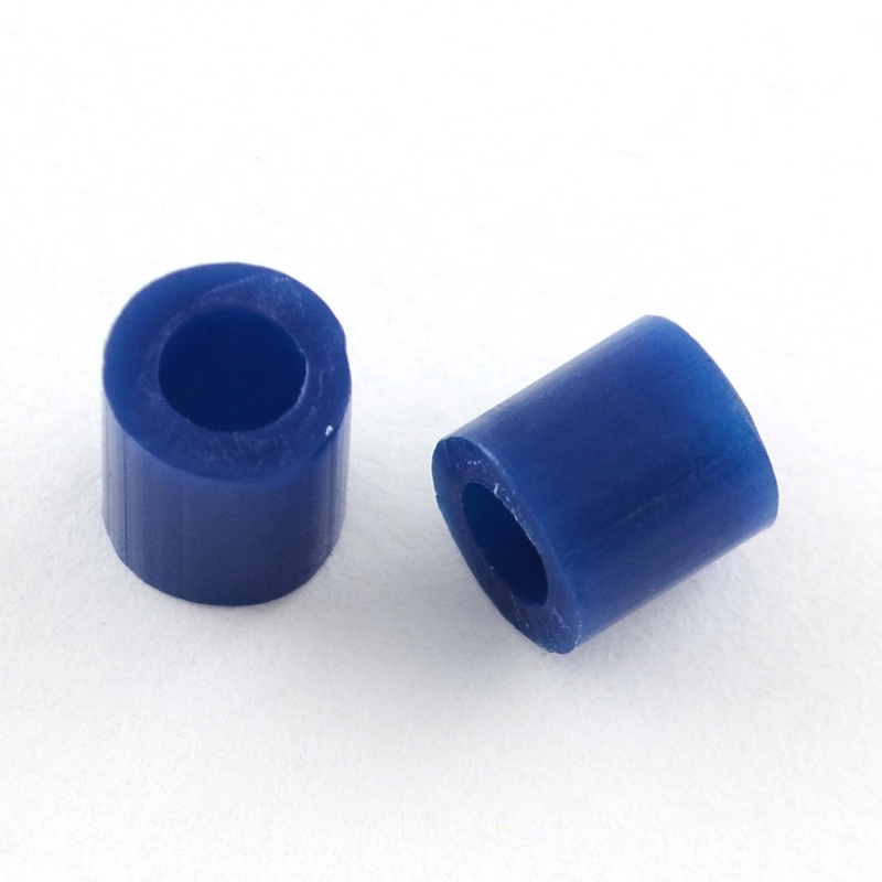 PandaHall PE Fuse Beads, DIY Melty Beads, Tube, DarkBlue, 5x5mm, Hole: 3mm; about 8000pcs/500g Plastic Tube Blue