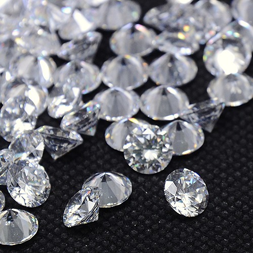 PandaHall 10PCS Clear Grade A Diamond Shaped Cubic Zirconia Cabochons, Faceted, 8x4.6mm Cubic Zirconia Diamond Clear