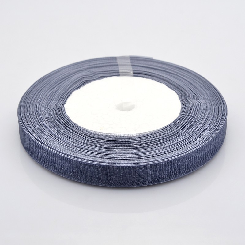 PandaHall Sheer Organza Ribbon, DIY Material for Ribbon Eetreat, DarkSlateGray, 1/2"(12mm), 50yards/roll(45.72m/roll) Polyester Gray