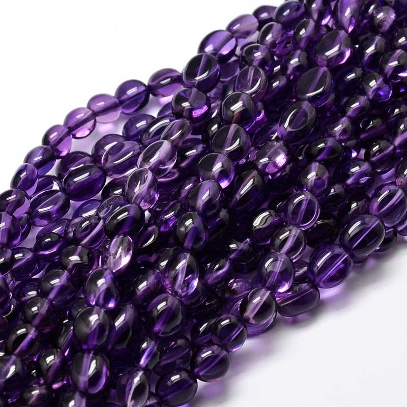 PandaHall Natural Amethyst Nuggets Beads Strands, 5~10x6~7x3~7mm, hole: 1mm; about 14.9"~15.7" Amethyst Nuggets