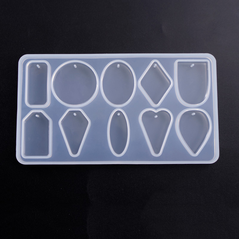 PandaHall Silicone Moulds, Rectangle, Clear, 169x93mm; Inner Size: 1.5~3.7mm Silicone Clear