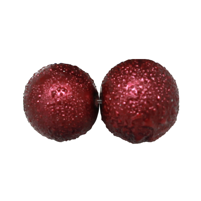 PandaHall Baking Painted Textured Glass Pearl Bead Strands, Round, DarkRed, 8~8.5x7.5~8mm, Hole: 1.5mm; about 106pcs/strand, 31.4" Glass...