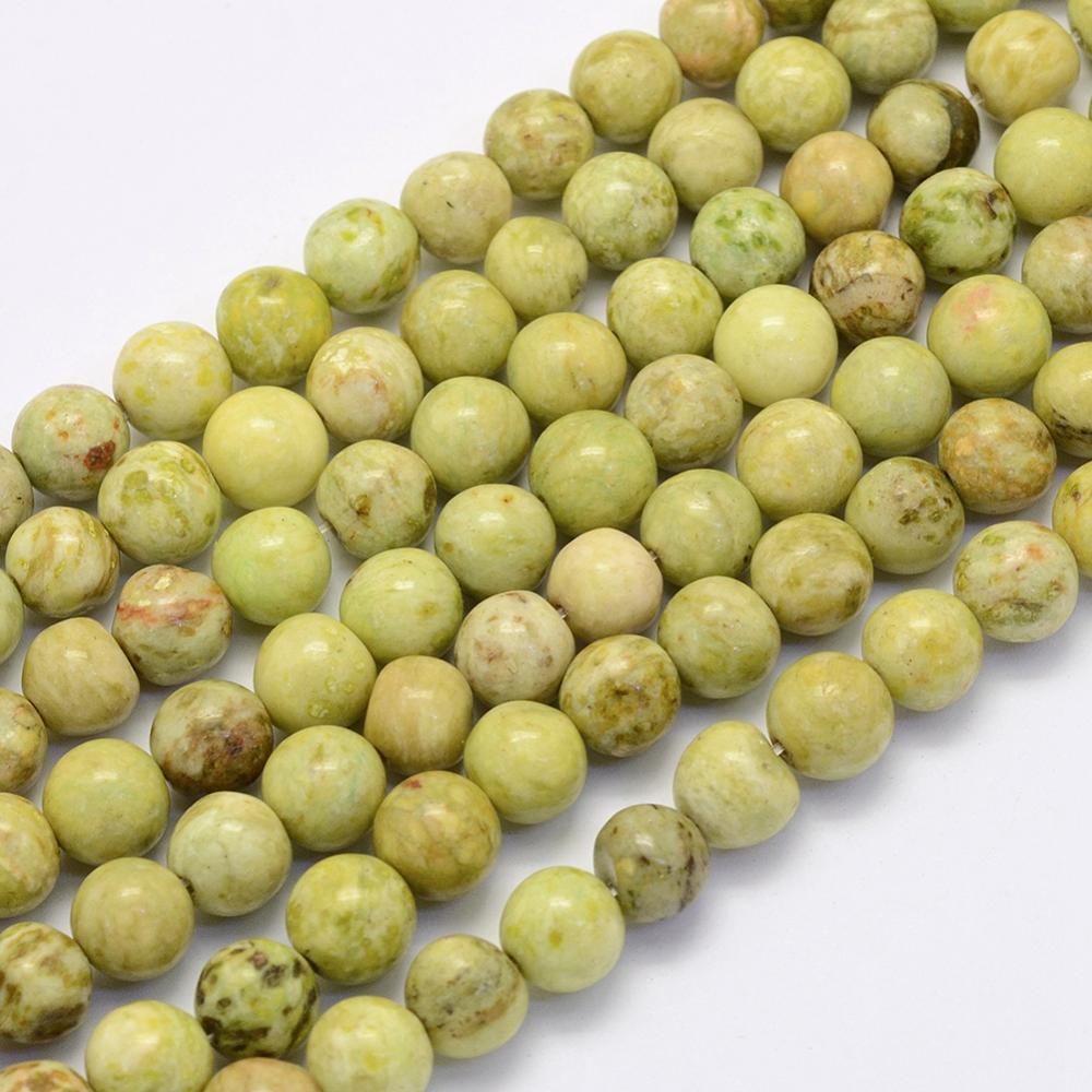 PandaHall Natural Crazy Agate Beads Strands, Round, Dyed & Heated, LightKhaki, 8~8.5mm, Hole: 1mm; about 47pcs/strand, 14.9''(38cm) Crazy...