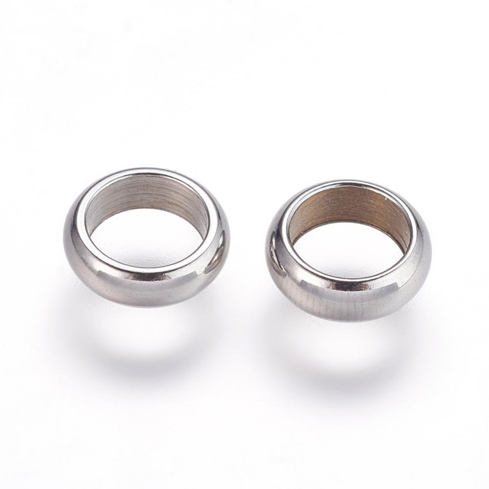 PandaHall 304 Stainless Steel Jump Rings, Ring, Stainless Steel Color, 7x2mm, Inner Diameter: 5mm Stainless Steel Ring