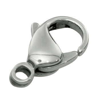 PandaHall Stainless Steel Lobster Claw Clasps, about 4.8mm wide, 10mm long, hole: 1mm Stainless Steel Others