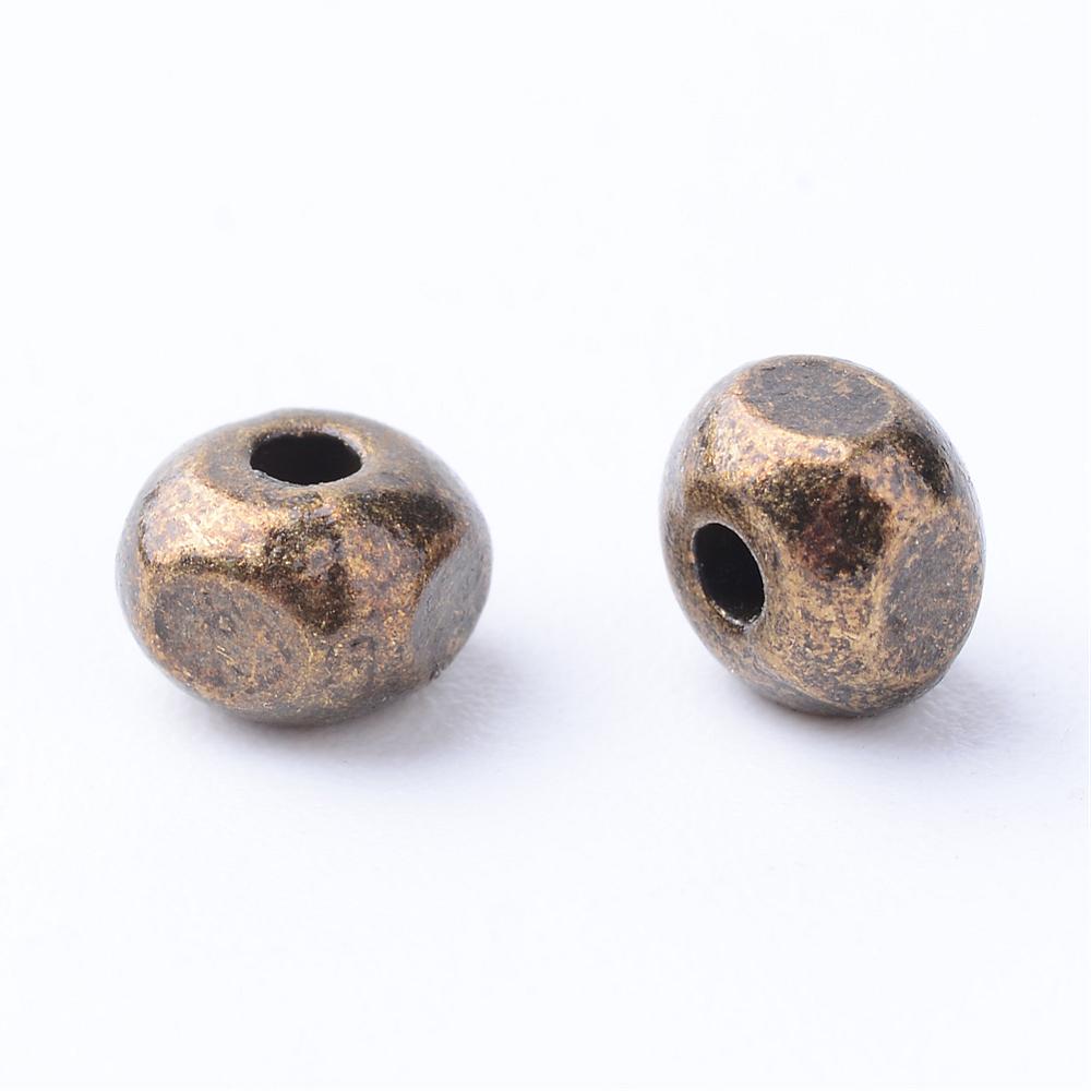 PandaHall Tibetan Style Alloy Bead Spacers, Cuboid, Cadmium Free & Nickel Free & Lead Free, Antique Bronze, 4.5x4.5x3.5mm, Hole: 1mm; about...