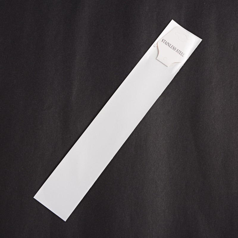 PandaHall Recangle Cellophane Bags, with Cardboard Display Cards, White, 25cm Cellophane White