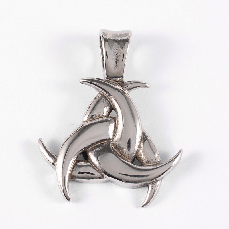 PandaHall 316 Stainless Steel Pendants, Stainless Steel Color, 40x32x5mm, Hole: 8x6mm Stainless Steel Others