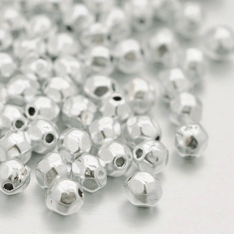 PandaHall Tibetan Silver Bead Spacers, Lead Free & Cadmium Free & Nickel Free, Faceted, Oval, Antique Silver, about 3.5mm long, 3.5mm thick...
