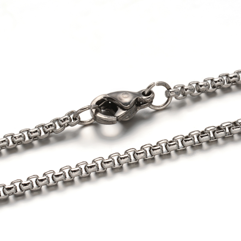 PandaHall 304 Stainless Steel Box Chain  Necklaces, with Lobster Claw Clasps, Stainless Steel Color, 29.33"(74.5cm); 2mm Stainless Steel