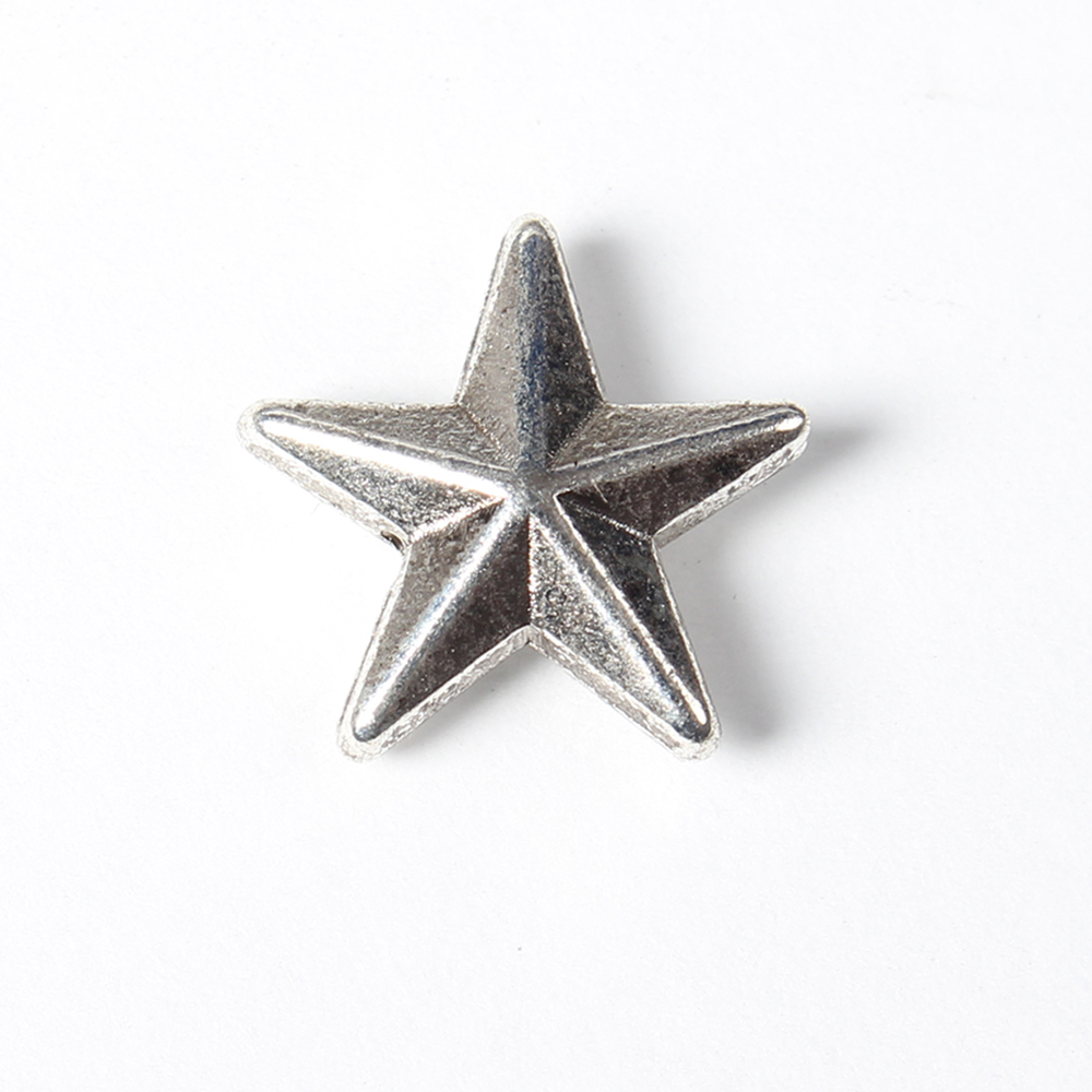 PandaHall Tibetan Silver Beads, Star, Cadmium Free & Lead Free, Antique Silver, 12x12x4mm, Hole: 1mm Alloy Star