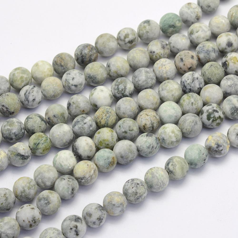 PandaHall Natural Crazy Agate Beads Strands, Round, Dyed & Heated, Frosted, Cornsilk, 8~8.5mm, Hole: 1mm; about 47pcs/strand, 14.9''(38cm)...