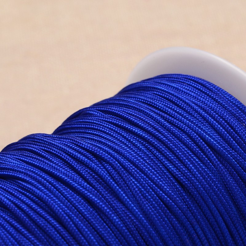 PandaHall Polyester Cord, Blue, 1.5mm, 150meter/roll Polyester Blue